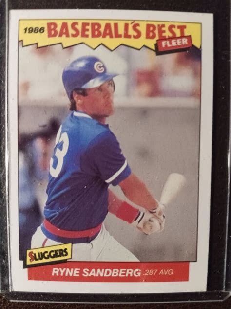 RYNE SANDBERG CUBS 1986 FLEER BASEBALL S BEST BASEBALL 32 EBay