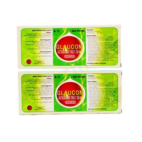 Cendo Glaucon 250 Mg Tablet Farmaku