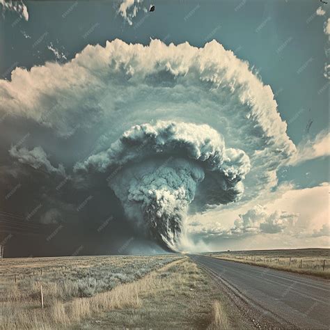 tornado forming   supercell thunderstorm  dramatic cloud
