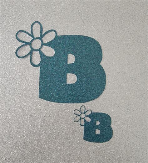 Glitter Letter B Cut Paper Shape DIY Cardmaking Scrapbooking Journaling ...