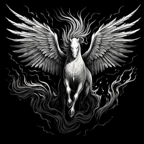 Pegasus tattoo design illustration | Premium AI-generated image