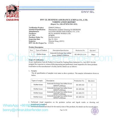dnv certificates nanjing deers industrial coltd
