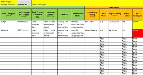 Free Printable Risk Register Templates Word Excel Pdf