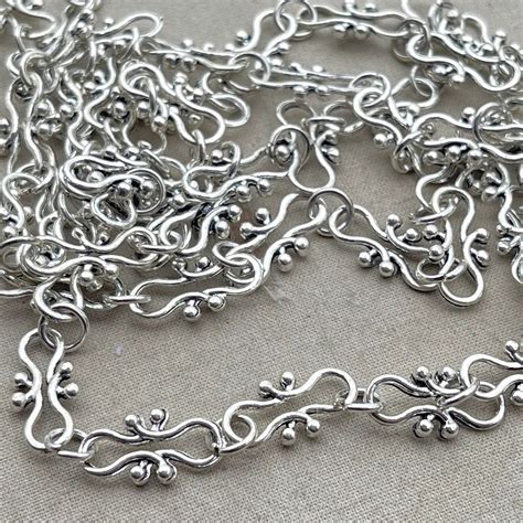 Antique Silver Chain Silver Infinity Chain Antique Silver - Etsy