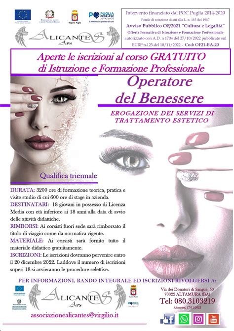 Operatore Del Benessere Ind Estetica OF2021 AssociazioneAlicantes It