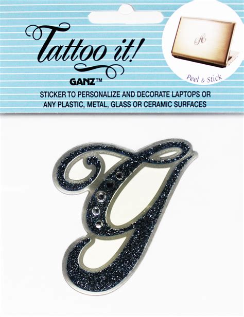 Tattoo it! Stylized Cursive Letter Raised Sticker: G - By Ganz ...