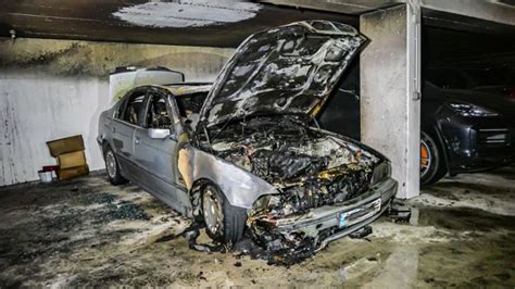 Feuerwehreinsatz in Rutesheim BMW fängt Feuer in der Tiefgarage