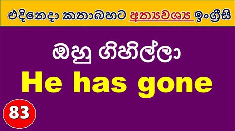 Spoken English In Sinhala Sinhala To English Daily English In