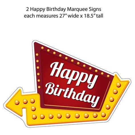 Happy Birthday Theater Marquee Letters 15pc Birthday Yard Etsy Ireland