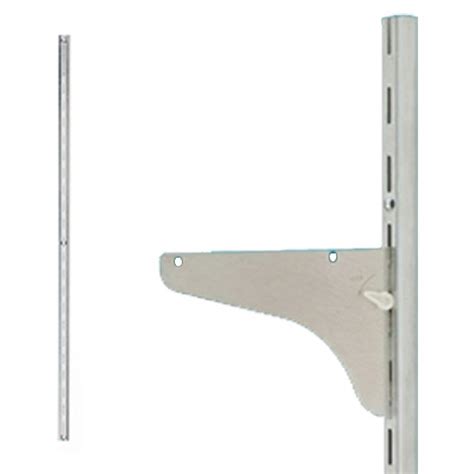 60 Heavy Duty Single Slotted Shelf Standard Bright Zinc Woodworker