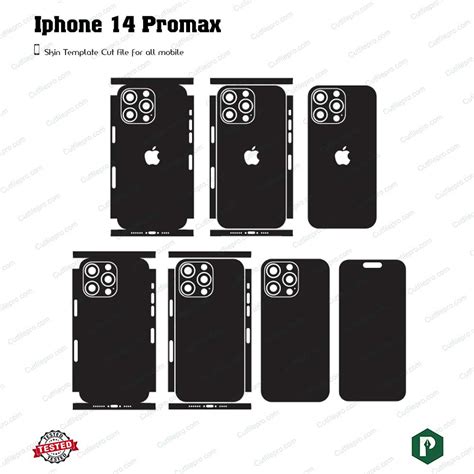 Apple Iphone Promax Cut File Template Vector