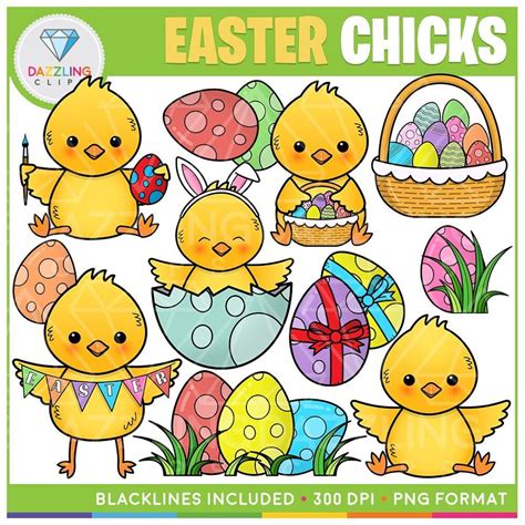 Easter Chicks Clip Art Instant Download Educational Clipart Math ...