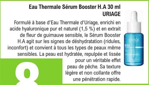 Promo Eau Thermale S Rum Booster H A Ml Uriage Chez E Leclerc