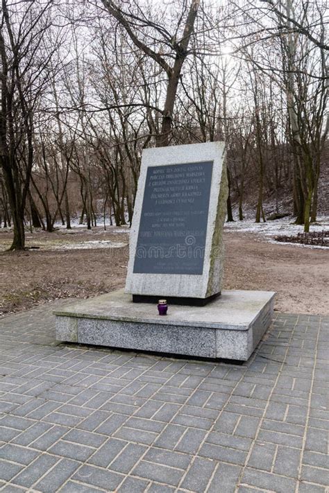 Plaque At Entrance To Mound Of The Warsaw Uprising Editorial Image