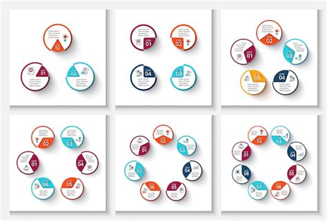 Éléments de cercle de vecteur pour infographie Modèle de diagramme de