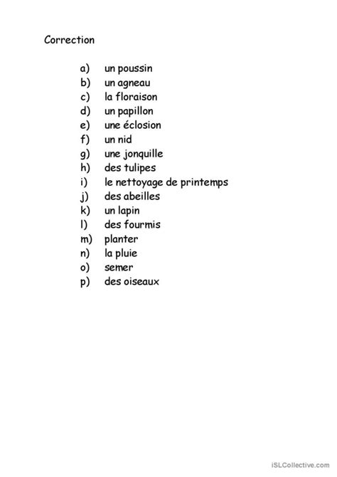 PRINTEMPS Français FLE fiches pedagogiques pdf doc