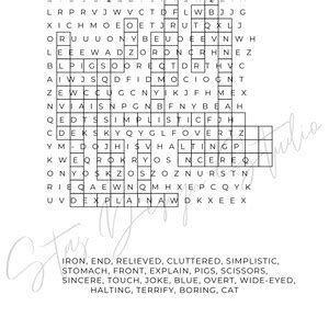 Word Search Puzzle, Printable, Instant Download, PDF, Word Search ...