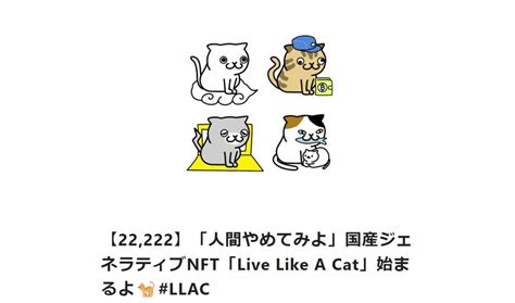 NFT Live Like A CatLLACについてまとめてみた 仮想通貨NFTトレンドマップblog