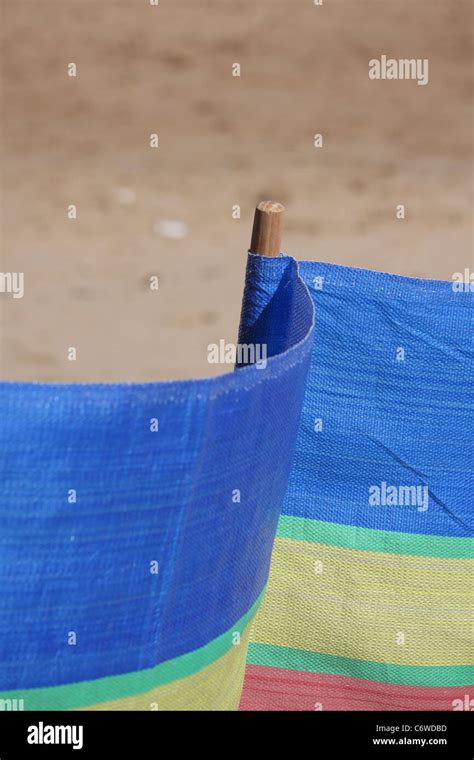 Windbreak on Beach Stock Photo - Alamy