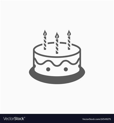 Cake Icon Royalty Free Vector Image Vectorstock