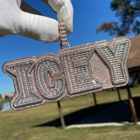 Lux Design Customized Name Two Layers Iced Out Number Pendant Custom