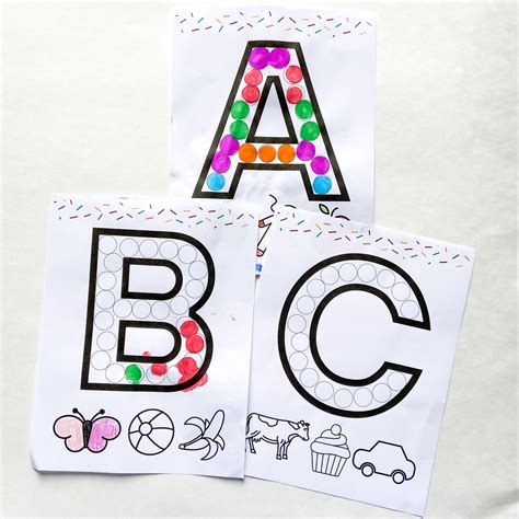 Alphabet Dot Marker Pages - The Playtime Planner