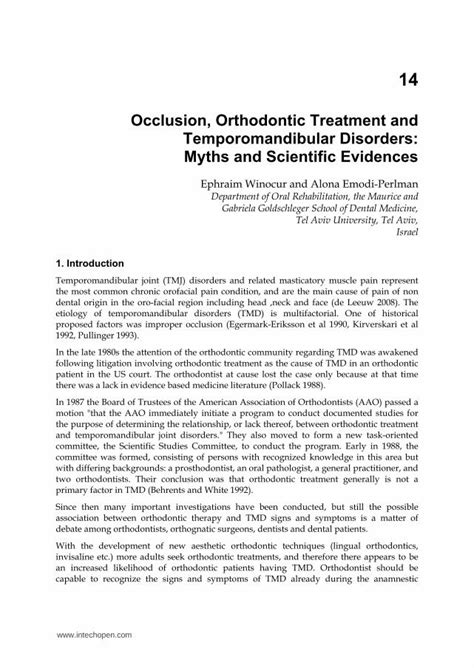 Pdf Occlusion Orthodontic Treatment And … Pdfs