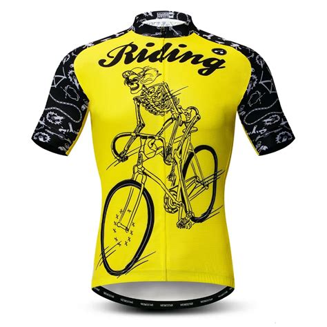 Yellow Cycling Jersey Men Bike Jerses 2018 Road MTB Bicycle Clothing