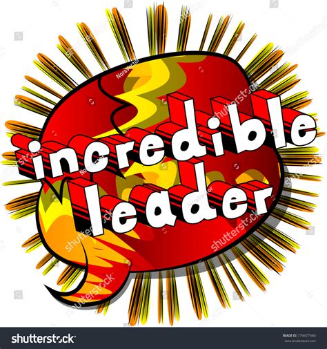 Incredible Leader Comic Book Style Word Stock Vector Royalty Free