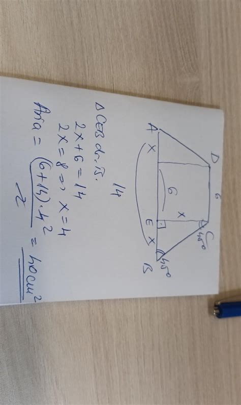 5 În figura alăturată este reprezentat trapezul isoscel ABCD cu AB