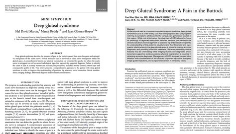 Navigating The Complex Path Of Deep Gluteal Syndrome: A Case Study ...