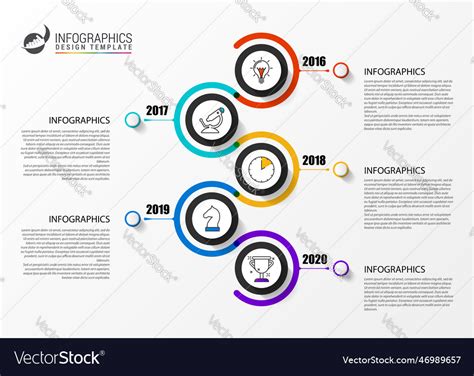 Infographic Design Template Timeline Concept Vector Image