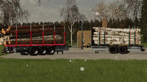 Lizard Short Wood Trailer Pack v1.0.1 FS22 Mod | Farming Simulator 22 Mod