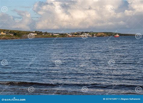 Cleggan Village and Fishing Port from Cleggan Beach. Connemara , Galway ...