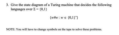 How To Make State Diagrams For Turing Machines Solved 3 Giv