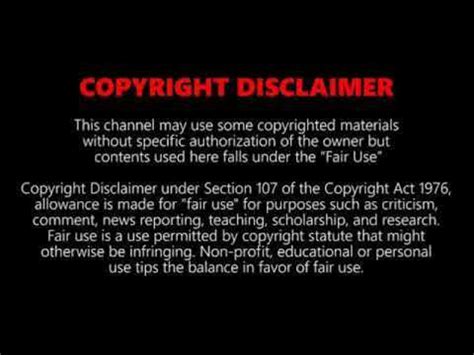 Copyright Disclaimer YouTube