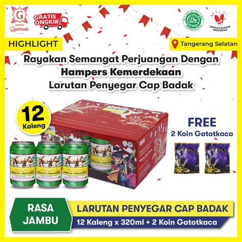 Jual Hampers Kemerdekaan Larutan Penyegar Cap Badak 12 Kaleng Rasa