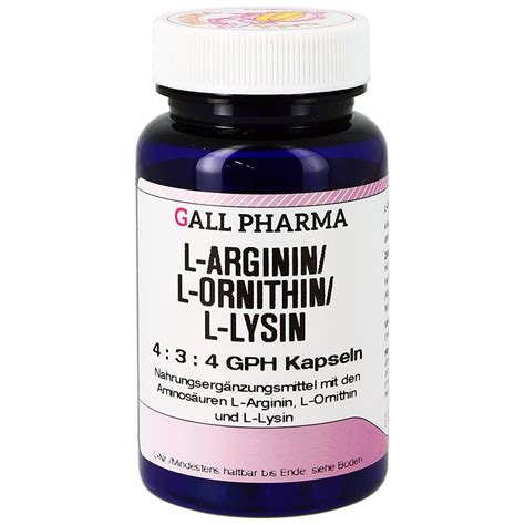 Gall Pharma Arginin Ornithin Lysin Gph Kapseln St Shop