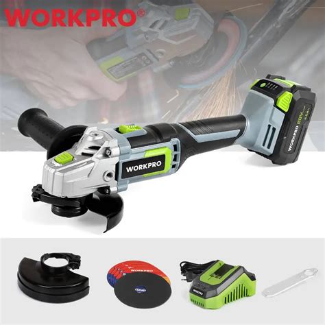 WORKPRO amoladora angular recargable de 20V rectificadora eléctrica