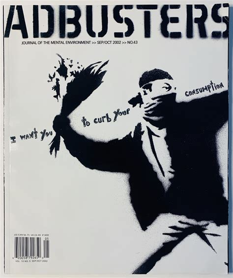 Banksy Adbusters Magazine ‘love Is In The Air Banksy Cover 2002