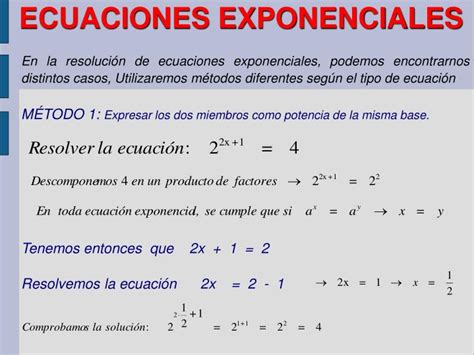 Ppt Ecuaciones Exponenciales Powerpoint Presentation Free Download