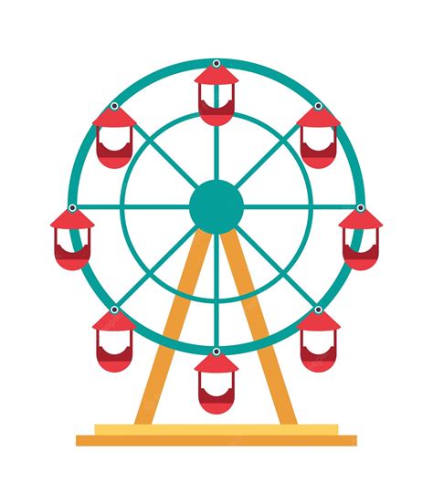 Premium Vector Ferris Wheel Amusement Park Icon Vector Illustration