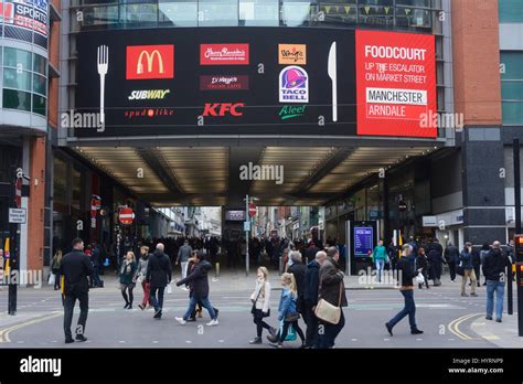 Large Advertising Video Screen On The Arndale Centre Above Market