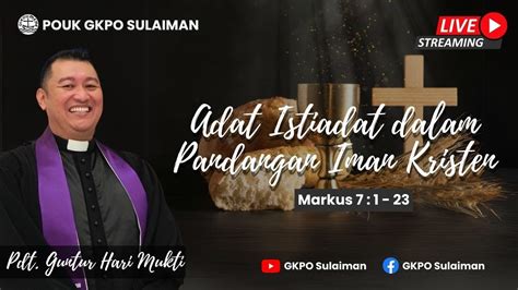 Ibadah Live Streaming Minggu 07 Juli 2024 Perjamuan Kudus Tengah