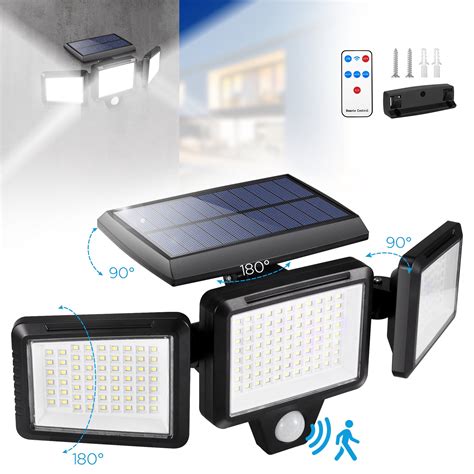 Hukoer Outdoor Solar Flood Lights Led Lm Waterproof Motion