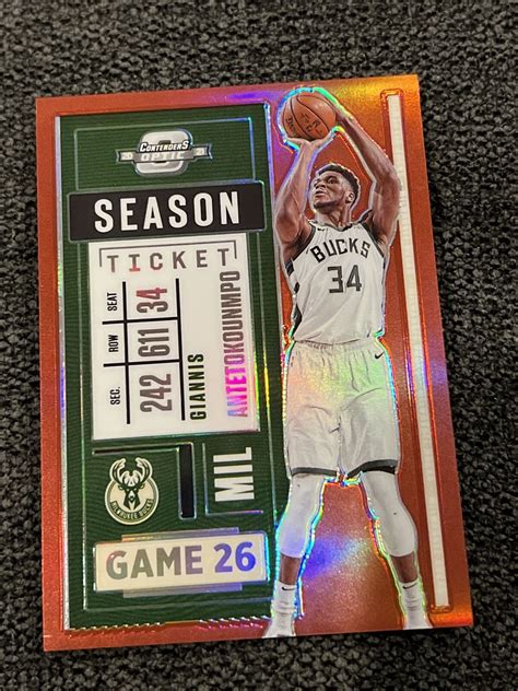 Contenders Optic Giannis Antetokounmpo Red Prizm Season Ticket