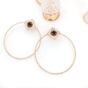 Boucles D Oreilles Gaby Maxi Noir Blanc Gwapita