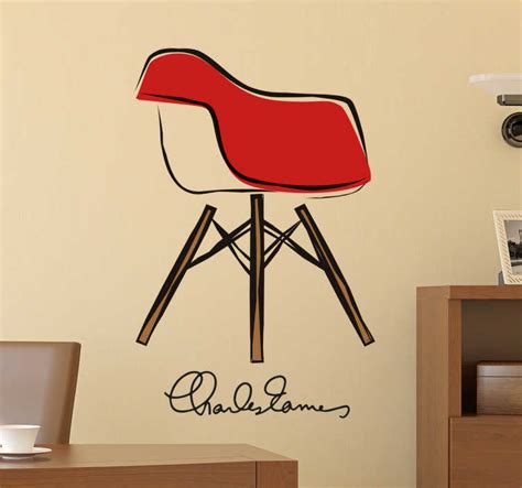 декоративный виниловый стул eames art стикер - TenStickers