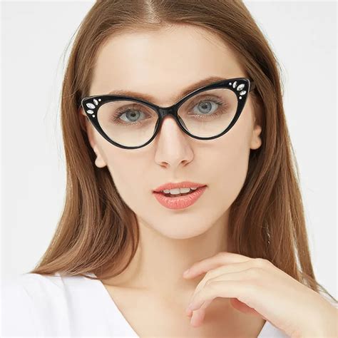 Fashion Women Cat Eye Glasses Frame spectacle Frames petal pattern ...