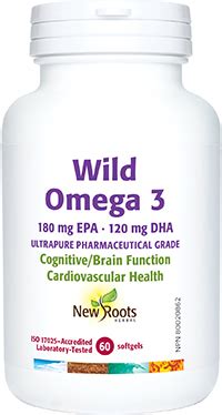 Wild Omega 3 180 Mg EPA 120 Mg DHA By New Roots Herbal Ultrapure